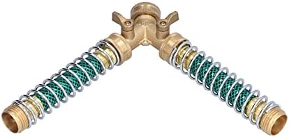 Hose Splitter Brass 2 Way Heavy Duty Water Connector for Garden, Lawn and Outdoor Use, 1 X Y Shape - Image 4