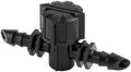 Barb Tubing Coupling Valve with Shut-Off, Black Cap, Barb Size : 1/4" (0.18"), for Drip Irrigation Flow Control - Pack of (100, Black) by Drip+Depot