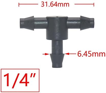 Spray Water Connection 500 Pieces Of 3/5 Mm 4/7 Mm Garden Hose Tee Connector 1/8 1/4 Inch Tee Barb Water Connector Reducer Water Divider For Drip Irrigation System (Color : Red) - Image 2