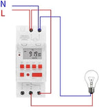 TM919B 30A 7 Days Programmable Timer Switch, Heavy-Duty Digital Weekly Timer with LCD, 16 ON/Off Settings, 35mm DIN Rail Mount, 5000W for Lighting, Water Heater, AC & Industrial Equipment (220V) - Image 6