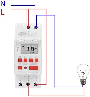 TM919B 30A 7 Days Programmable Timer Switch, Heavy-Duty Digital Weekly Timer with LCD, 16 ON/Off Settings, 35mm DIN Rail Mount, 5000W for Lighting, Water Heater, AC & Industrial Equipment (220V) - Image 6
