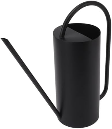 Jiawu Stainless Steel Plants Watering Can Long Spout, 1500ml Large Capacity Watering Kettle, Rust Proof Pot for Indoor Outdoor Garden (Black) - Image 2