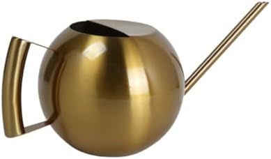 TOYANDONA 1000ml Stainless Steel Watering Can Long Spout Ball Shape for Indoor Outdoor Plants Succulent Gardening Tool Golden by TOYANDONA