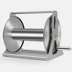 Garden Hose Reel, Wall Mounted or Portable Hose Holder, Stainless Steel Hose Organizer for Efficient Water Pipe Storage and Space Saving by Unknown