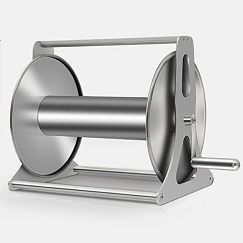 Garden Hose Reel, Wall Mounted or Portable Hose Holder, Stainless Steel Hose Organizer for Efficient Water Pipe Storage and Space Saving by Unknown