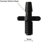 Garden Lawn Sprinkler Irrigation System 100Pcs 3 / 5mm Threaded Connector for Barbed Joint Drip Hose Plastic Barb Fitting - Image 2