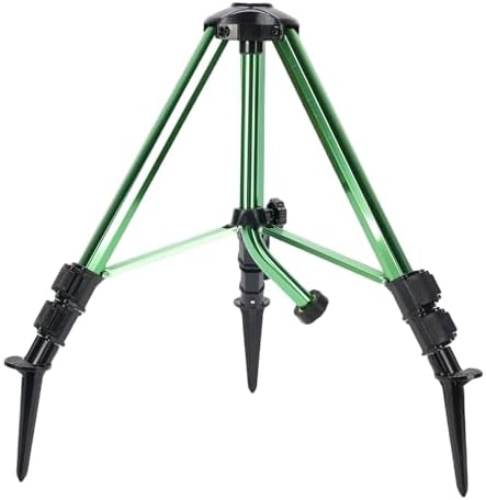 Impact Sprinkler On Tripod Base Brass and Aluminum Tripod Sprinkler 16 to 37in Adjustable Height Automatic Rotating Lawn for Garden Lawn Yard Watering - Image 2