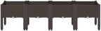 Brown Garden Planter Box with Legs 63x15.7x16.5 PP Outdoor Bed - Image 3