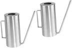 Watering can,Stainless Steel Pitcher Watering Can for Indoor Plants Spray Bottles for Plants Metal Sprinkling Can Stainless Steel Watering Kettle Plant Mister Jug Shower Pot Spout Watering Can(Silverx by Unknown