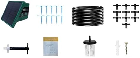 Solar Powered Drip Irrigation System with Programmable Timer Soil Sensor & Siphon Device 10m Hose for Garden Potted Plants - Image 3