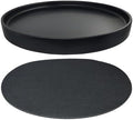 Yukfona Ceramic Plant Saucer Tray 1 Pcs 12 Inch Black, 12.5" OD x11.9 ID x1.6 Deep| Fits Flower pots Bottom≤ 11.9", Heavy Duty Glazed Round Planter Drip with Catch Basin for Indoor Outdoor Plants by YUKFONA