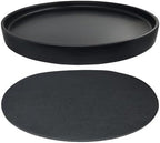 Yukfona Ceramic Plant Saucer Tray 1 Pcs 10 Inch Black, 10.83" OD x10.24 ID x1.1 Deep| Fits Flower pots Bottom≤ 10.24", Heavy Duty Glazed Round Planter Drip with Catch Basin for Indoor Outdoor Plants by YUKFONA