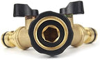 2 Way Brass Hose Adapter, Garden Hose Y Valve Connectors Copper Hose Splitter, Double Pass Hose Splitter - Image 7
