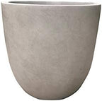 Kante Large 18" Round Concrete Planter, Modern Bowl Plant Pot for Home by Unknown