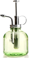 Plant Mister- Green Color Glass Bottle & Brass Sprayer (Chrome) by Purism+Style