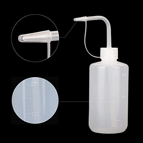 Hyber&Cara Safety Wash Bottle with Cap 3Pcs 250ml Plastic Plant Watering Tattoo Squeeze Bottle for Lab with 1Pc Silicone Funnel (Pack of 2) - Image 4
