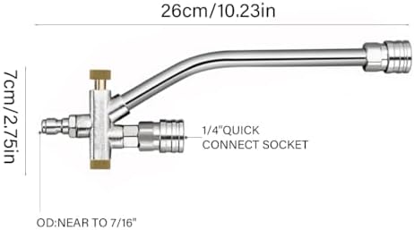 Stainless Steel Double End Connector Pressure Washer Wand with 5 Nozzle Tip Fit for Comprehensive Power Washing - Image 5