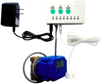 Electric Ball Valve with Water Leakage Detection Sensor Overflow Security Lakage Automatic Alarm Shut-Off Motorized Valves(3/4",US_with 6 Sensor) by Unknown