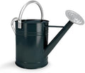 Metal Watering Can for Outdoor Plants, 1.7 Gallon Dark Green Garden Watering Can for Flower, Houseplants, Galvanized Finish by LONGRUNNEW
