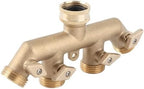 Aramox Brass 4-Way Garden Hose Splitter with G3/4 Thread and Ball Valve - Image 5