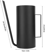 belupai 1.5L Stainless Steel Watering Can, Black Metal Long Spout Sprinkle Pot Garden Plants Water Container with Handle for Indoor Outdoor Flowers Plants Bonsai Irrigation Tool - Image 2