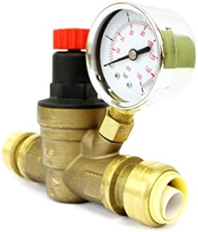 CMI Inc 3/4 in Push Connect. Water Pressure Regulator Valve, Adjustable Water Pressure Reducer with Test Gauge for RV Camper, Travel Trailer, Water Hose - Image 5