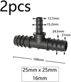 Garden Irrigation Tubing Fitting 16 20 25mm Tube Tee Elbow Equal Barb Connector End Plug Reducer Tee Micro Drip Adapter 5Pcs (Color : 25 x 16mm) - Image 2