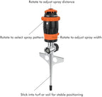 RESTMO Gear Drive Sprinkler with Metal T-Spike Base,Orange - Image 2