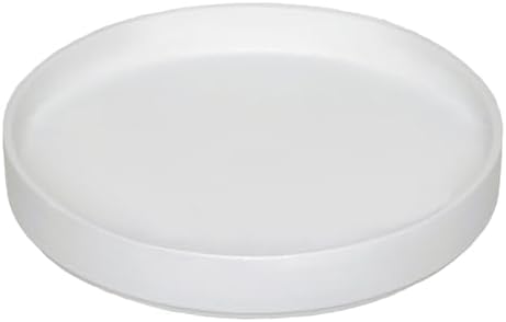 Ceramic Plant Saucer Pot Tray 14.5 Inch, Frosted White Planter Saucers 5 7 9 10 12 15 Inch for Indoors Outdoor, Flower Pot Saucers for Holding Water Drips and Soil by Fzfeiyy