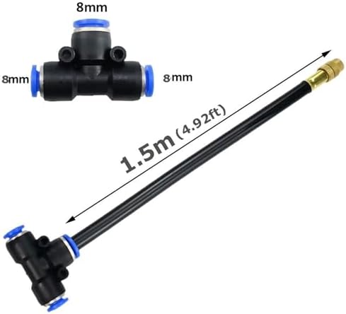 Misting Cooling System with Adjustable Nozzle & 4.92ft Extension Rod, DIY Plant Watering Devices, Water Mist Hose, Garden Irrigation System Kit for Outside Patio Garden(16M(52.5ft)) - Image 5