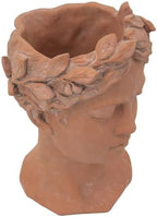 7 x 11 Visage Head Bust Planter, 11 Inch, Brown - Image 4