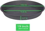 Plant Saucer, 2 Pack Largee Plant Saucer 18 19 inch (19", Cement Gray) - Image 2
