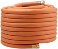 Wiseflow Garden Hose 100FT x 5/8", Heavy Duty Rubber Hose, Water Hose with Five Layered Braiding, Male Female Fittings, 1000PSI Burst, 300PSI Working for Yard, Car Wash, Pets (Orange) by Unknown
