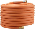 Wiseflow Garden Hose 100FT x 5/8", Heavy Duty Rubber Hose, Water Hose with Five Layered Braiding, Male Female Fittings, 1000PSI Burst, 300PSI Working for Yard, Car Wash, Pets (Orange) by Unknown