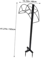 Portable Iron Garden Hose Stand, Black Outdoor Water Hose Holder - Image 2