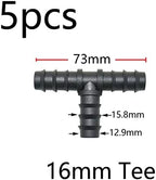 Garden Irrigation Tubing Fitting 16 20 25mm Tube Tee Elbow Equal Barb Connector End Plug Reducer Tee Micro Drip Adapter 5Pcs (Color : 25mm repair) - Image 4