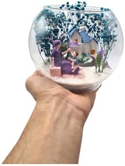Welcome Glass Globe Terrarium, 5.9 x 5.1 inches, Preserved Flowers, Mother & Decorative Accent, Heart Balloons, Hospital Gift Alternative, New Born Celebration Decor - Image 5