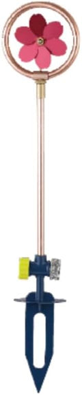 Flower Sprinkler with Ground Spike Base, 4.3" x 22", Color: Pink/Bronze by Drip+Depot