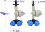 Garden sprinklers Hanging Anti drip misting Nozzle 4-Way Cross Water Mist Sprinkler with 1/4" Barb Threaded Connector 50set(Barb-A) - Image 3