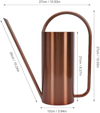Long Spout Watering Can, 1500ml 304 Stainless Steel (Bronze) - Image 2