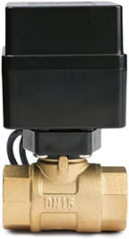 U.S. Solid Motorized Ball Valve- 1/2" Brass Ball Valve with Full Port, 9-36V AC/DC, 2 Wire Auto Return Setup, Normally Open (N/O) - Image 4
