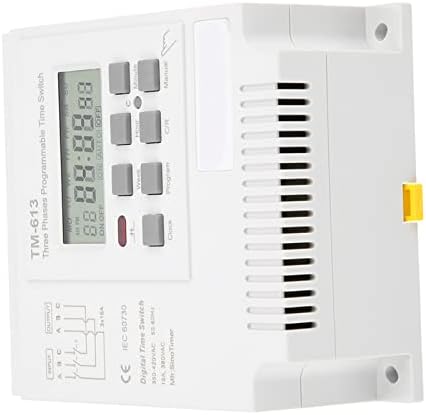TM 163 Three Phases 380V Smart Digital Weekly Programmable Control Power Timer Switch, Time Relay Programmable Timer Switch for Water Pump Fish Pond Oxygenation Rice Steam - Image 4