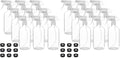 18 Pack Glass Spray Bottles, 16oz Empty Clear Boston Round Bottles Refillable Container with Trigger Sprayer for Cleaning Solutions, Essential Oils, Misting Plants by Suwimut
