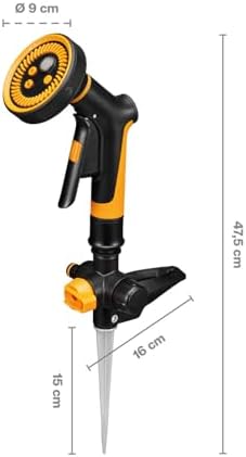 Fiskars Starter Set Precision Watering, Incl. ground spike sprinkler base, spray gun Multi and adapter for Fiskars watering rods and spray heads, Comfort, 1070830 - Image 4