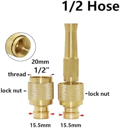 Ship accessories Copper High Pressure Nozzle Car Wash Watering Garden Hose Water Guns Adjustable Spray Hose Brass Sprinklers Irrigation accessories(C) - Image 4
