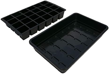 Hoss 48-Cell Seed Starting Kit | Trays, Domes, Soil, Fertilizer and Plant Labels! - Image 3