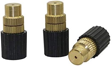 High Pressure Spray Nozzle, Pack of 10 Adjustable 6mm Brass Copper Atomizing Misting Nozzles for Garden Multicolor(Gold) - Image 5