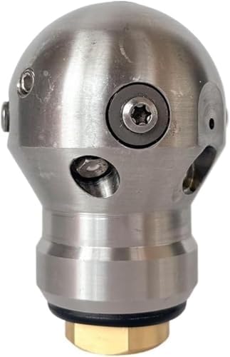 3/8" Rotary Jetter Nozzle High Pressure Cleaning 360 Degree Rotary Cleaning Lamp Sewer Jet Nozzle Pipe Drain Cleaning Rotating (3/8 Female 120LPM) by Unknown