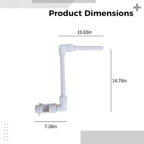 Pool Fountain with Vacuum Suction Head, for Above and Inground Pools, 10.8 in Sprinklers, with Bottom Brush - Image 2