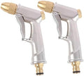 Metal Brass Nozzle High Pressure Spray Gun Garden Hose Pipe Water for Lawn Wash Sprinkler Sprayer Adjustable Tool(Water gun 2PCS) by Unknown